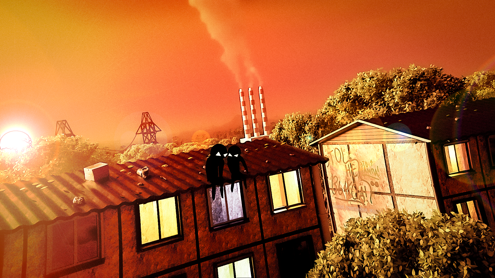 Закат - работа для души (движок рендера - Eevee)